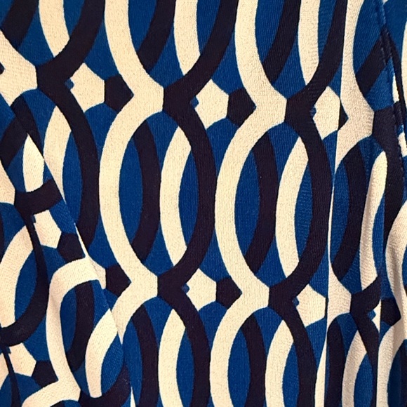 Liz Claiborne Career Navy and White Midi Dress - Picture 5 of 10